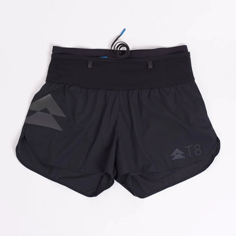 T8 Women's Sherpa Short V2 Black Silver Logo